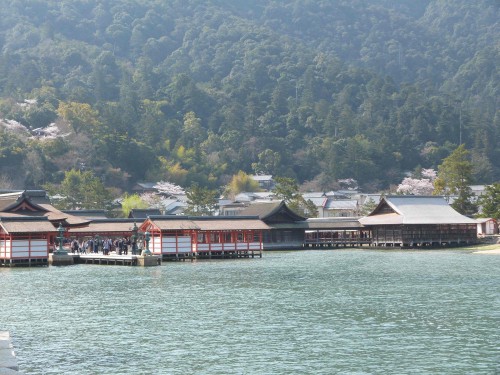 Japon, Miyajima, sanctuaire, île, torii