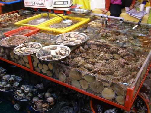 Pusan,Corée,Jagalchi,poissons,crustacés