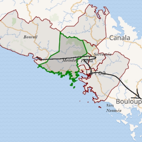 Nouvelle Calédonie, Nouméa, 2004 : La Foa, Farino, Sarraméa, Bourail